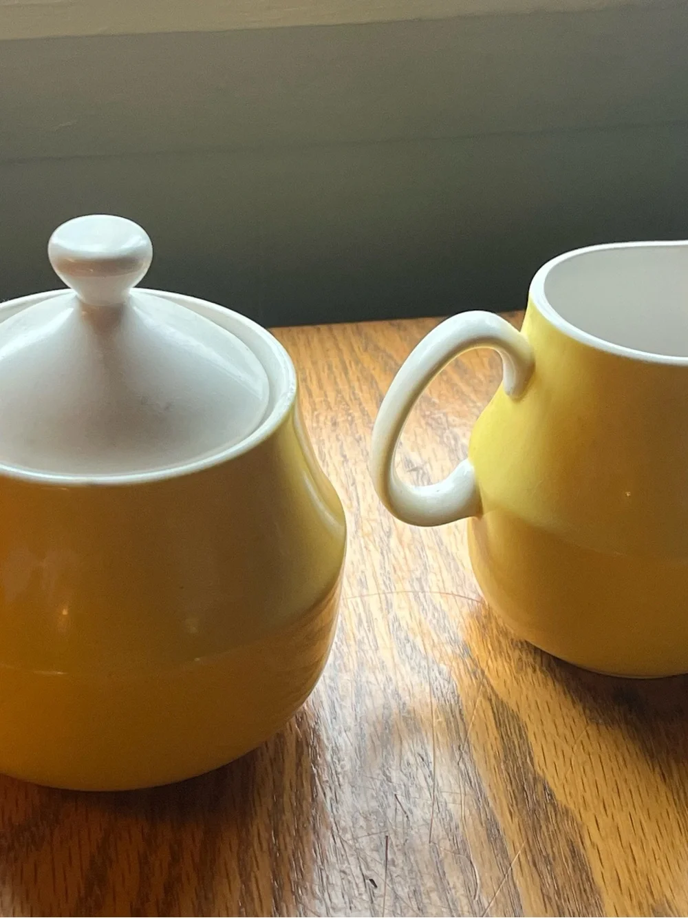 Vintage MCM 70’s Mikasa Yellow Sugar & Creamer Set Vibrant - 2257